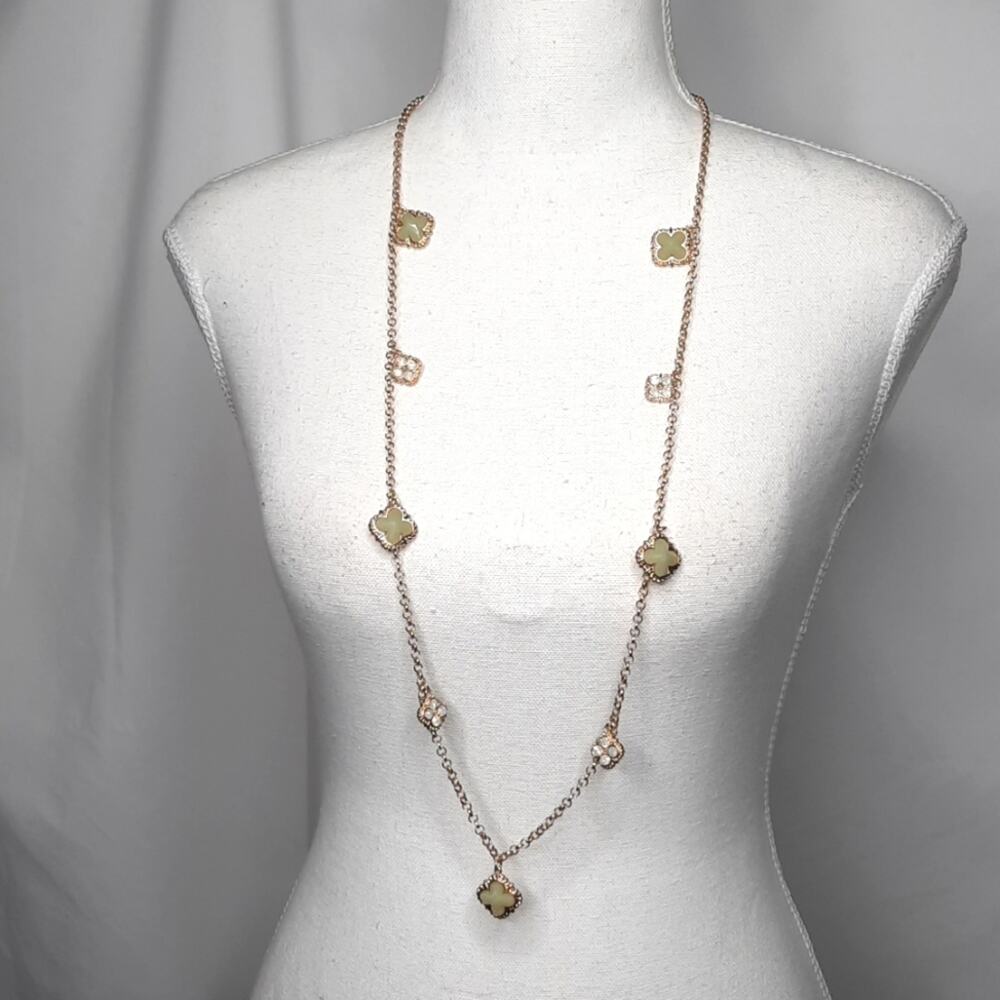 Mia Collection Long Gold-Tone Charm Necklace Set